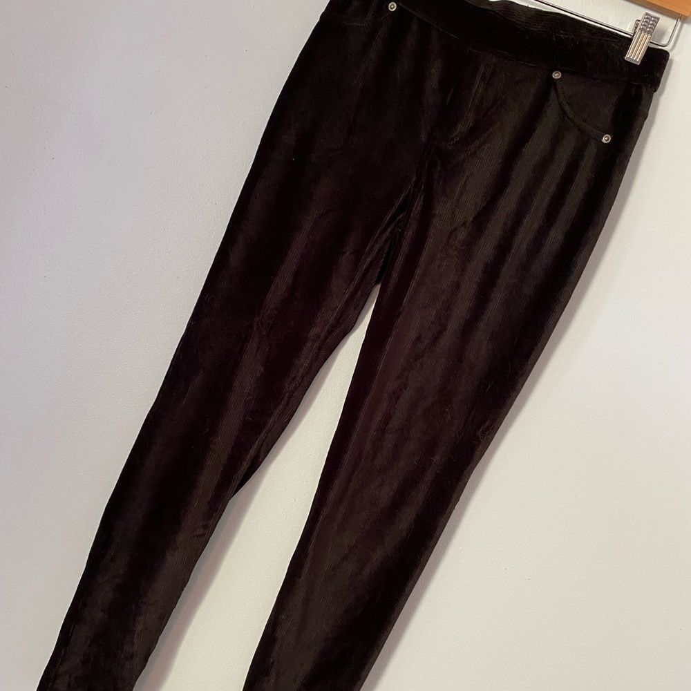 Vera Wang Velvety stretch corduroy leggings